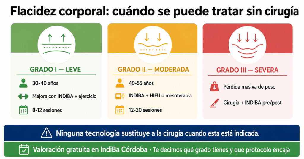 Flacidez sin cirugía cuándo se puede tratar
